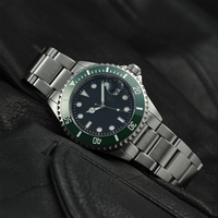 Reloj de Buceo con Movimiento Automático, Zafiro Luminoso, Resistente al Agua 300M, Mecánico, de Acero Inoxidable, Personalizable con Logotipo