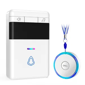 Tuya smart home Personal Alarm Keychain Emergency button Wireless wall plug in receiver waterproof 58 music 120dB colorful LED