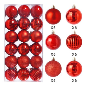 3cm 4cm 6cm Electroplated <b>Christmas</b> Baubles Set Shatterproof Plastic Hanging Ornaments For Xmas <b>Tree</b> Holiday Decor - Product Image 4