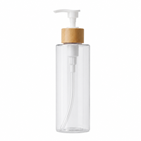Bouteille de lotion en plastique rigide transparente avec pompe, logo personnalisé, 3oz/4oz/5oz/6oz/8oz, pour shampoing/douche/sérum capillaire