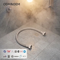 Selang Toilet Fleksibel Kepang Baja Tahan Karat Modern 20-100CM dengan Garansi 20 Tahun untuk Pipa Air Kamar Mandi dan Dapur