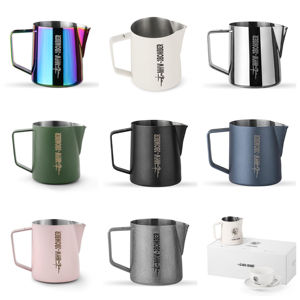 <span class=keywords><strong>Pichet</strong></span> à mousse de <span class=keywords><strong>lait</strong></span> personnalisé avec logo, outils pour l'art du café latte, <span class=keywords><strong>pichet</strong></span> à mousse de <span class=keywords><strong>lait</strong></span> professionnel en acier inoxydable, vapeur à partir de pichets - Product Image 1
