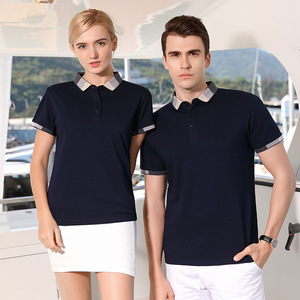 เสื้อยืดคอโปโลยี่ห้อสุดหรู,เสื้อโลโก้ออกแบบได้เองสีดำสำหรับใส่ไปยิม - Product Image 4
