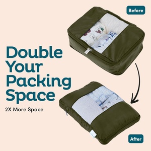 Paquete de 10 Cubos de Compresión para Empacar, Ligeros, Impermeables, de Poliéster, Apilables, <span class=keywords><strong>Cajas</strong></span> de Almacenamiento para <span class=keywords><strong>Viajes</strong></span>, Aptas para Transportar - Product Image 2