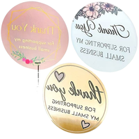 Pegatinas de Agradecimiento Personalizadas Holográficas Resistentes al Aceite, Logotipo Personalizado, Ecológicas, Reciclables, Adhesivas, de Papel, para Embalaje