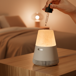 KUANGXIANG Salon Chambre Décoration Cristal Pierre Huile Essentielle Diffuseur Petits Haut-parleurs de Musique avec Lampe d'Ambiance Chaude - Product Image 3