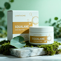 Beurre capillaire soyeux et lisse à texture riche en squalane, nourrissant en profondeur, non collant, facile à coiffer, pour usage quotidien, en gros, avec étiquette personnalisée