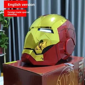 Máscara de Iron Man Mk5 1:1 para Juego de Rol, Control de Voz Electrónico de Encendido/Apagado, Iluminación para Halloween, Transpirable, Ecológica, Sensor Táctil - Product Image 1