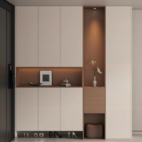 Meuble à chaussures inclinable sur mesure, gain de place, avec panneaux anti-poussière, pour entrée d'appartement, solution de rangement dissimulée pour chaussures