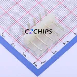 HC-5.08-5AW-G Wire-to-Board Pin Header Bent Lead Through Hole,P=5.08mm Connector 1x5P 5.08mm Right Angle Insert CH - Product Image 1