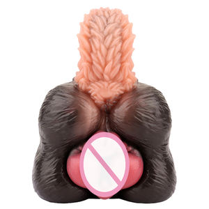 ถ้วยช่วยตัวเองสำหรับผู้ชาย GEEBA รูปทรงสัตว์ ช่องคู่ ทำจากซิลิโคนเนื้อสัมผัสสมจริง ซิลิโคนนุ่ม ขายส่งของเล่นทางเพศสำหรับผู้ชาย - Product Image 4