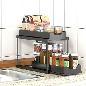 Ly217 Carbon Steel New Design Holders <b>Spice</b> <b>Racks</b> Under Sink <b>Kitchen</b> Storage Organizations - Product Image 4