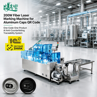 Machine de marquage laser fibre 200W pour capuchons en aluminium, traçabilité AI anti-contrefaçon un code un produit