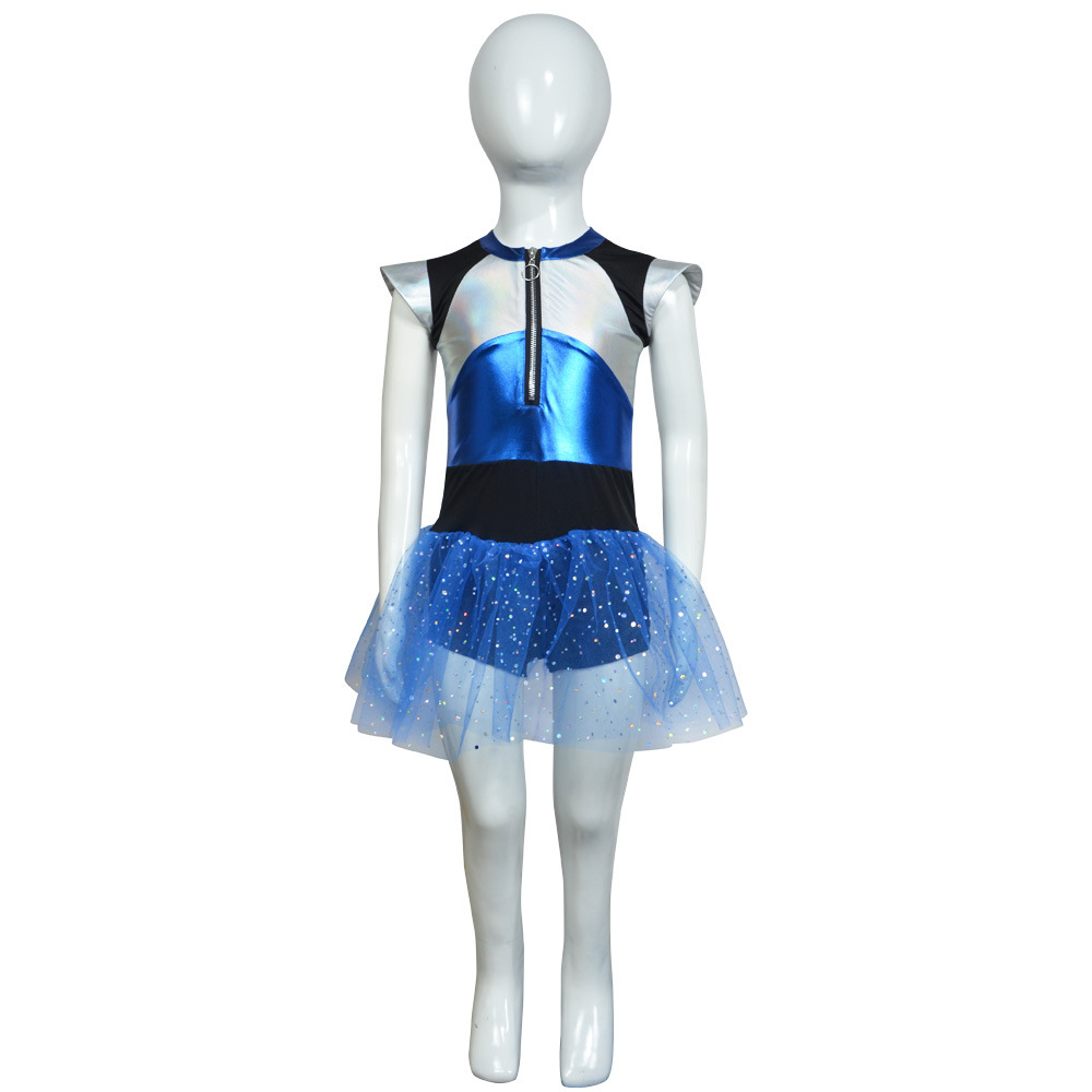 Vestido de tul alienígena azul