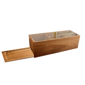 Boîte de stockage de collations en bois avec couvercle, boîte de rangement scellée pour collations multigrains de cuisine séchée - Product Image 2