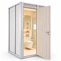 Toilettes portables de luxe, salles de bain préfabriquées intégrées avec séparation sec-humide, design léger et écologique, style moderne