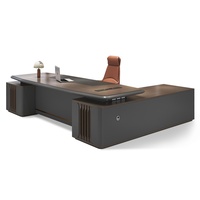 Escritorio Ejecutivo Moderno de Lujo con Paneles de Madera Extensibles, Fácil de Ensamblar, Garantía de 6 Años, Ecológico, Comercial, para Jefes/Directores