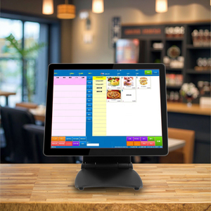 Oem 15 inch <span class=keywords><strong>boe</strong></span> màn hình thiết bị đầu cuối POS Tiền mặt đăng ký nhôm có thể gập lại đứng hệ thống POS TPV kassen dễ dàng để sử dụng - Product Image 1