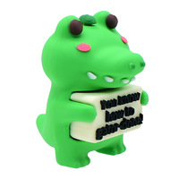 Porte-clés en silicone 3D personnalisé, mignon, en forme de personnage de dessin animé, en PVC, pour sac à dos, pendentif en caoutchouc