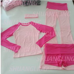 Phụ Nữ Bộ Gấp Hơn Quần Short Đặt Headband Biểu Tượng Tùy Chỉnh Chất Lượng Cao Bông Áo Sơ Mi Quần Áo Phụ Nữ 2 Mảnh Phòng Chờ Bộ - Product Image 5