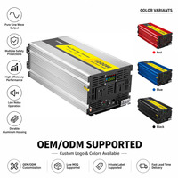 Convertisseur d'énergie à onde sinusoïdale pure monophasé 6000W 12V 24V 48V vers 110V 220V 230V 240V avec télécommande et écran LED pour usage domestique DC/AC