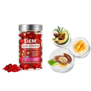 Capsule Vitaminée pour Cheveux Bio Soin Capsules Sérum Huile Essentielle avec Vitamine A E C B5 - Product Image 1