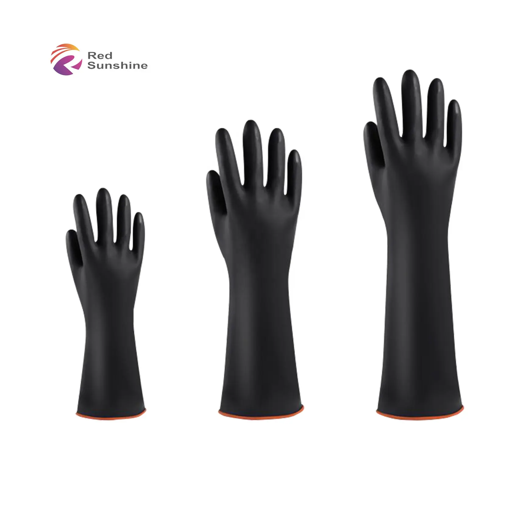 Long Sleeve Heavy Duty Chemical Oil Acid Resistant Waterproof Industrial Kitchen Fishing Labor Protection Safety Latex Gloves