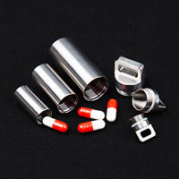Boîte à médicaments EDC en alliage de titane haute résistance TGZUO, étui à pilules compact, étanchéité sécurisée, organisateur de rangement de voyage