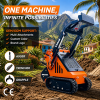 Euro 5 CE EPA Chine Fabricant Petite mini chargeuse compacte 900KG 1 tonne Mini chargeuse sur pneus à vendre Chargeuses antidérapantes Livraison rapide