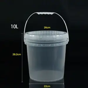 10 Liter Kunststoff behälter Lebensmittel qualität 10L PP Eimer