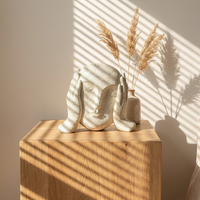 Ensemble de figurines en résine faites à la main pour l'agencement de la maison, art pop abstrait moderne