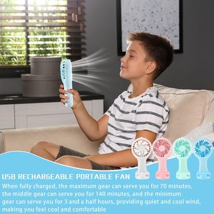 พัดลมมือถือขนาดเล็กแบบพกพาพร้อมที่ชาร์จไฟได้พัดลม USB ขนาดเล็กพับเก็บได้พร้อมฐาน - Product Image 5