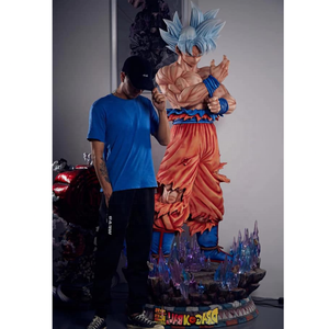 Estatua de Anime de Dragon Ball de Tamaño Real en Fibra de Vidrio, Figura de Acción de Dibujos Animados, Escultura de Resina de Vegeta y Goku, Modelo Artístico - Product Image 3