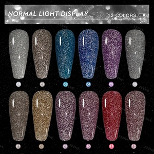 JTING Suministros para Uñas, Diseño de Marca Personalizado, 12 Colores, Esmalte Reflectante, Gel Vernis, OEM, Gel Brillante con Diamantes de Imitación para Uñas - Product Image 4