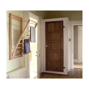Porte-manteau mural rustique avec égouttoir pour <span class=keywords><strong>linge</strong></span>, séchoir mural pour buanderie - Product Image 2