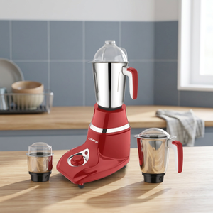 Mixeur sur socle manuel et électrique Kimatsu Treasure en acier inoxydable avec bol mélangeur, 100 réglages de vitesse, hachoir à aliments et centrifugeuse 550W - Product Image 3