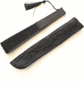 21Cm Bamboo Silk As Souvenir <b>Gifts</b> Lace Hand Fan - Product Image 2