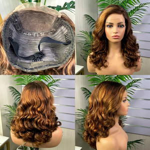 Promoción: Peluca de Cabello Humano 100% con Cierre de Encaje 5x5, Ondas Sueltas, Color 4/30, Cabello Remy con Encaje Completo, Venta al por Mayor de Fábrica - Product Image 1