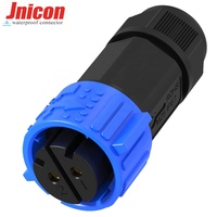 Jnicon M25 2P prise femelle prise mâle connecteur Xlr étanche IP67 50A 500V connecteur électrique haute puissance connecteur de verrouillage poussoir