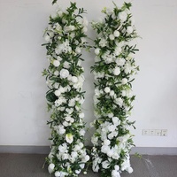 Décoration Murale de Mariage en Soie Artificielle Faite Main de Luxe, Roses Personnalisables (1m/2m), Arches et Centres de Table Gratuits