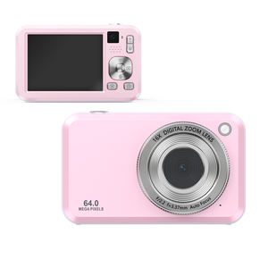 Cámara Infantil Retro Compacta de 64MP 4K con Cámaras Duales Delantera/Trasera, Pantalla de 2.8 Pulgadas, Memoria Máxima de 256G, Detección Facial para Vlogging - Product Image 1