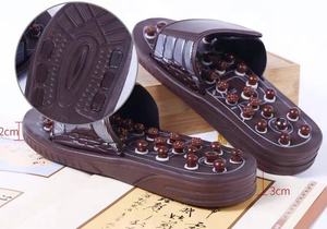 Erkekler kadınlar için manyetik terapi ayakkabı akupunktur noktaları kapalı refleksoloji sandalet ayak masaj terlikleri - Product Image 4