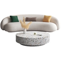 Heimmöbel modernes design wohnzimmer-set nordisch 4-sitzer einzigartig bequemes stoffsofa aus samt weiß