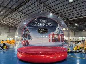 맞춤형 2m/3m/4m 지름 크리스마스 풍선 스노우 글로브 볼 투명 포토 부스 인기 판매 - Product Image 4