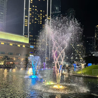 Fontaine musicale pour grand spectacle aquatique, fontaines flottantes pour grand bassin, fontaine d'eau dansante avec rythme musical