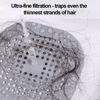 Protection universelle en silicone antidérapante pour drain de douche, filtre à cheveux facile à nettoyer, bouchon plat en silicone pour évier