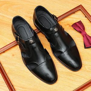 Three Piece <b>Cap</b> Toe Shoes <b>Mens</b> Smooth Cowhide Small Square Toe Formal Business Leather Genuine Leather Handcrafted - Product Image 1