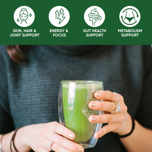 OEM soutient la santé intestinale, contrôle de l'appétit, gestion du poids, éclat de la <span class=keywords><strong>peau</strong></span>, Latte au <span class=keywords><strong>matcha</strong></span> et au collagène - Product Image 3
