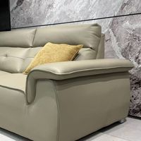 Ensemble de salon de style italien luxueux, canapé beige minimaliste de forme carrée avec rembourrage en éponge, décoration moderne pour la maison, appartement