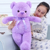 Nouvelle conception d'ours en peluche violet gras, ours en peluche classique de qualité, jouets en peluche pour Noël et la Saint-Valentin, vente en gros